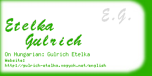 etelka gulrich business card